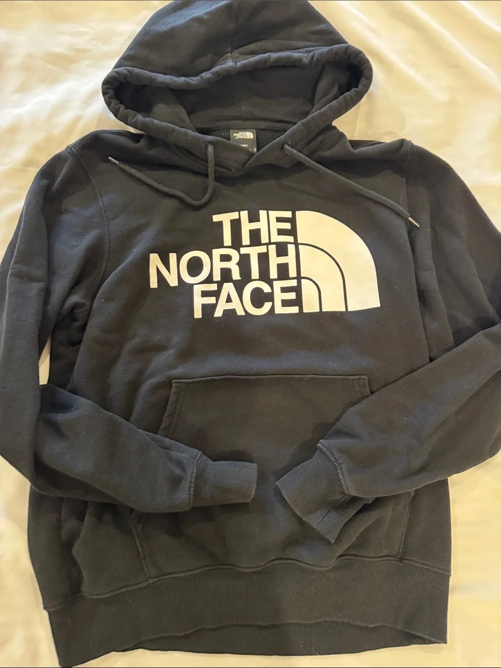 The North Face Black Hoodie with White Logo